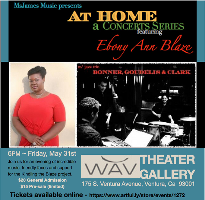 photo of poster of At Home Concert series - Ebony Ann Blaze