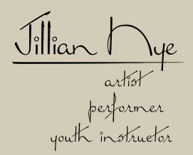 Jillian Nye's logo with artist, hair stylist, massage therapist